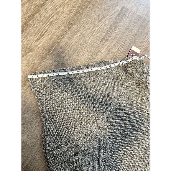 NWT Pure Alpaca Mia Cable Knit Womens Poncho Sweater Natural Minimalist Peru OS - Picture 9 of 14